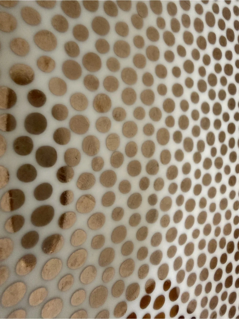 West Elm White Ceramic Platter with gold dot accent